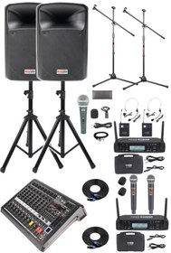 Resim Midex Extreme Paket-3 Mixer Hoparlör Mikrofon Full Ses Sistemi Seti 