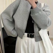 Resim Kadın Rahat Düz Renk Örgü Ceket Fermuarlı, Yuvarlak Yaka Polyester %95 Elastan %5 Sonbahar/İlkbahar Dış Giyim 