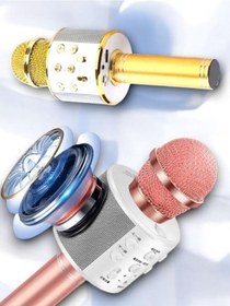 Resim Bluetooth Hoparlör - Karaoke Mikrofon Ve Hoparlör Kablosuz, Şarjlı, Taşınabilir 