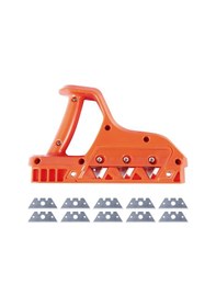 Resim Samdoo Abs Ahşap Kesici 60 Eğimli Tahta Kenar Düzeltici - 10 Adet Çelik Bıçaklı Tahta Düzenleme Aracı 