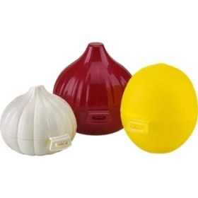 Resim abnturk Sarımsak Soğan Limon Saklama Kabı 3 "lü 