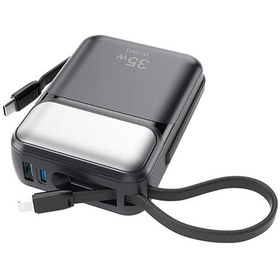 Resim Wiwu Wi-p052 Galaxy Uyumlu Serisi Type-c Lightning Çıkışlı Taşınabilir Powerbank Pd 35w 10000mah Siyah 