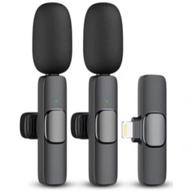 Resim HappyCase İphone Uyumlu Kablosuz Yaka Mikrofonu | 2 li Set 