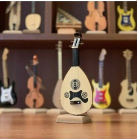 Resim Kişiye Özel Minyatür Ud Masaüstü Hediyelik Enstrüman 