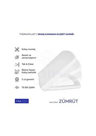 Resim Zümrüt Kare Yavaş Kapanan Klozet Kapağı Üstten Sıkmalı Menteşeli 