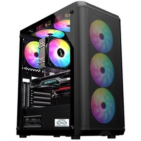Resim Aztech 850w Skyhawk Azt07 Rgb Gaming Mid-tower Pc Kasası 360mm Sıvı Soğutucu Desteği 