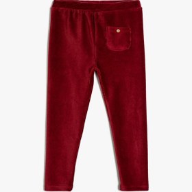 Resim Kız Bebek Basic Kadife Tayt Cep Detaylı Beli Lastikli 