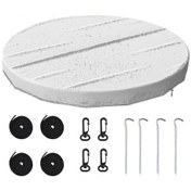 Resim Yuvarlak Şişme Havuz Örtüsü - Spalar İçin Rüzgar Ve Su Geçirmez 18ft 