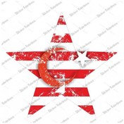 Resim Yıldızlı Türk Bayrağı Sticker 00923 
