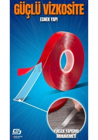 Resim Life Çift Taraflı Bant 10mm X 5 Metre 5'li Paket Şeffaf Silikon Vhb Bant A+kalite 