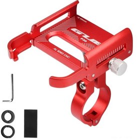 Resim Yaozixa Gub P30 Cnc Alüminyum Bisiklet Telefon Tutucu - 360 Döner, Genişlik Ayarlanabilir, 22.2-31.8mm Çubuklar İçin Kırmızı Kırmızı 