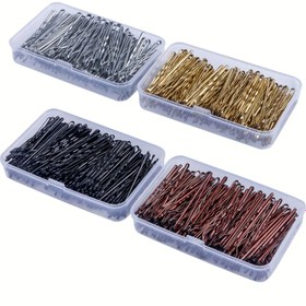 Resim 150 adet Toplu Saç Tokası Basit Tarz Katı Renk Metal Bobby Pin Yan saç tokası Saç Aksesuarları Kadınlar için 