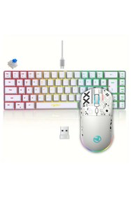 Resim Leaven Levaen K620 Hot-Swap kablolu Mekanik Klavye+ HXSJ T90 Kablosuz 3 Modlu Oyuncu Mouse 
