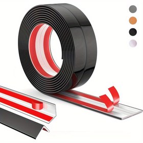 Resim 1 adet Kendinden Yapışkanlı Duvar Köşe Koruyucu - 3m Esnek Peel ve Stick Kenar Koruyucu, Yüksek Kaliteli Sızdırmazlık Şeridi Tavan ve Duvar Köşeleri için, Kolay Kurulum Matkap Gerektirmeyen Tasarım, Ev İyileştirme Aksesuarı, Matkap Gerektirmeyen Kurulum, Modern Köşeler, Dayanıklı Kauçuk Malzeme 