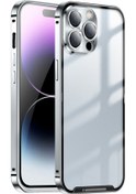 Resim Iphone Uyumlu 14 Pro Max Buzlu Metal Telefon Kılıfı 