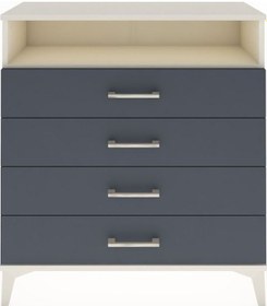 Resim Arges Şifonyer Tek Raflı 4 Çekmeceli 88x30x96 Aytaşı-antrasit Aytaşı 