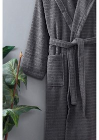 Resim Kapüşonlu Bornoz Doğa Antrasit L/xl Antrasit 