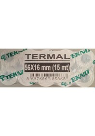 Resim Tekno Termal Pos Rulo 56X16 15Mt Yazarkasa Rulo Kâğıt (10 Adet) 
