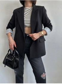 Resim Aec Prive Kadın Blazer Ceket ile Şık Kombinler - SİYAH / XL / Kadın / Kız 
