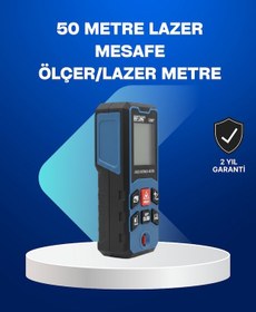 Resim Profesyonel Lazer Metre Hassas Ölçüm Ve Semeglbl - 17 Dijital Ekran 