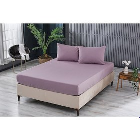 Resim Colourful Fitted Çarşaf Çift Kişilik - Lila 