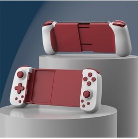 Resim D6 Bluetooth Geri Çekilebilir Gamepad Çift Salon Altı Eksenli Somatosensoriyel Android/ıphone/switch İçin Beyaz Kırmızı 