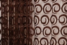 Resim VAKKO MODEL ACI KAHVE RENK İP PERDE HAZIR DÜĞMELERİ DİKİLMİŞ İP PERDE 300 * 270 cm 