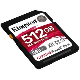 Resim Kingston SDR2V6 Canvas React Plus V60 512 GB D Hafıza Kartı 