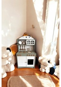 Resim Ihlamur 2 Kapaklı Modern Oyuncak Mutfak Ekonomik Seri 