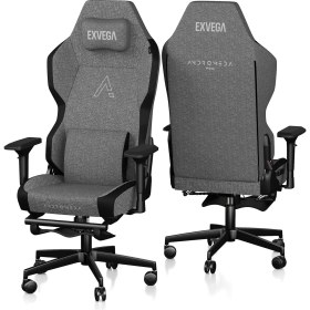 Resim Exvega Andromeda Pro Gri Oyuncu Koltuğu Yüksek Yoğunluklu Sünger ile Konforlu Destek 