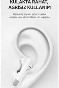Resim Y6p / Y7 / P40 Lite E/P Smart Pro Uyumlu 3.5 mm Jack Girişli Kulaklık, Beyaz 