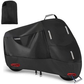 Resim Padalink Motosiklet Kaputu Xxl - 210d Oxford Kumaşı, Su Geçirmez, Güneş Koruyucu, 4 Yansıtıcı Çubuk, Rüzgar Dayanıklı, Evrensel Uyumlu 