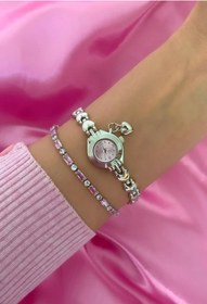 Resim chaoyada Pinterest Model Pembe Kalp Charm Vintage Saat Hediyelik Özel Kutusunda 