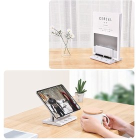 Resim Telefon Tutuculu Laptop Apple Uyumlu MacBook Dikey Stand-al4495 Beyaz 