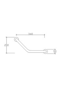 Resim Tema Açılı Küvet Tutamağı 40 Cm 