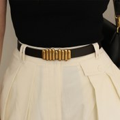 Resim 1 Adet Kadın Vintage Minimalist Ayarlanabilir Bel Kemeri - Elbiseler, Ceketler, Kotlar için Metal Tokalı İnce Fit Casual Şık Kemer - Günlük Çıkışlar & Rahat Giyim, Kemer Aksesuarları, Şık Kıyafeti Geliştirici, Zarif Aksesuar, Metalik Bitiş, Elbise Aksesuarı, Şık Tasarım, Moda Aksesuarı, Moda Severler İçin 