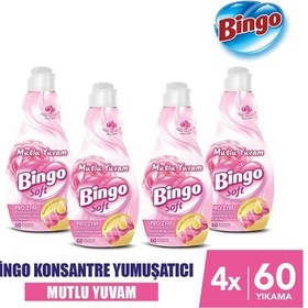 Resim Bingo Soft Mutlu Yuvam Konsantre Çamaşır Yumuşatıcısı 4 x 1440 ML 