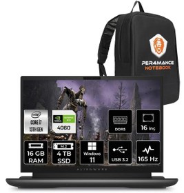 Resim Dell Alienware M16 i7-13700HX 16GB DDR5 4TB SSD RTX4060 8GB 16"165Hz QHD+ 3MS W11 