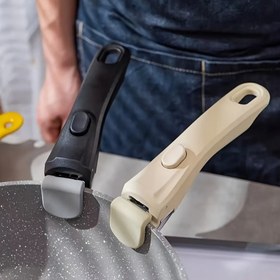 Resim 1 adet Evrensel Metal Tencere Tutacağı - Isıya Dayanıklı Çıkarılabilir Mutfak ve Açık Hava Yemek Pişirme Tencere Kelepçesi - Dayanıklı Metal Tencere Kapağı Kaldırma Aracı 