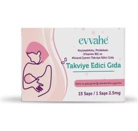 Resim Keçisedefotu, Piridoksin Vitamin B6 Ve Mineral İçeren Takviye Edici Gıda 15 Saşe 1 Saşe 2.5mg 