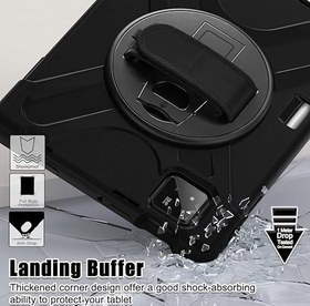 Resim Fogy Xiaomi Poco Pad X1 11.2 inç 2026 için Uyumlu Kılıf Tank Zırh Silikon Askılı Standlı Kılıfı 