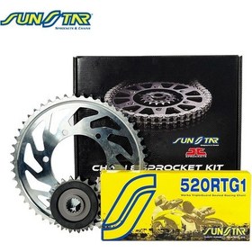 Resim Zincir Dişli Seti Trıumph Street Twın 900cc Zincir: Sunstar 520rtg1 Gold-102 Ön-arka Dişli: Jt 17t-41t 2016-2021 