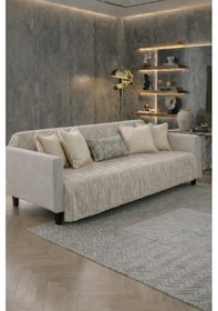 Resim Lavinya Polar Koltuk Örtüsü 170x210 Cm Bej 