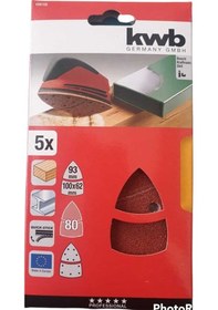 Resim Kwb Üçgen Zımpara 80 Kum 5 Adet 80 Kum 