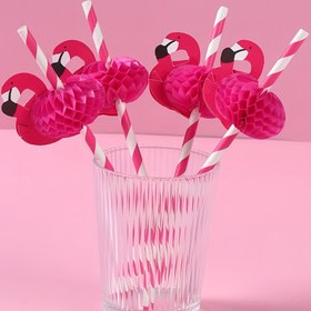 Resim 12 adet, Pembe Flamingo Kağıt Pipetler, Yaz Hawaii Aloha Parti Malzemeleri Sofra Takımı, Hawaii Parti Süslemeleri Doğum Günü Düğün Kağıt Pipetler 