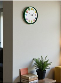 Resim Büro Ev Ofis Çocuk Odası Duvar Saati İçin 36cm Yeşil Mekanizma Diğer 