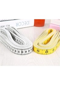Resim 2 Adet Sarı Ve Beyaz Renk Terzi Mezurası 1.50 M Cm-inch 