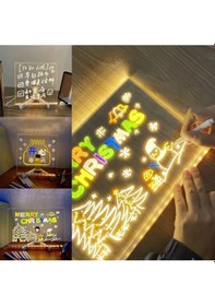 Resim 7 Özel Kalem Hediyeli Işıklı Yazı Ve Not Tahtası 20cmx30cm Led Işıklı Neon Yazı Tahtası 7 Özel Kalem Hediyeli 