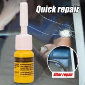 Resim 3 adet Araba Ön Cam Kırık Onarım Kiti - DIY Otomatik Cam Çizik & Kırık Restorasyon Aracı ile Curing Glue, 3 Aplikatör ile Hızlı Onarım için Çizikler, Kırıklar ve Yıldız Şekilli Kırıklar, Ön Cam Onarım Kiti 