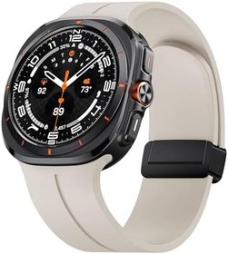 Resim Microsonic Samsung Galaxy Watch 8 Classic 46mm için Kordon Ribbon Line Bej [Galaxy Watch 8 Classic 46mm ile Uyumlu Kordon - Siyah] 